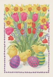 雛、卵、花、1995（紙にトイレ）